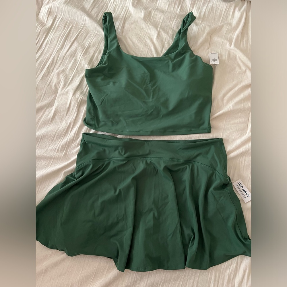 [NWT] Sage Green Tank Top with a Skort, both size XL | Old Navy